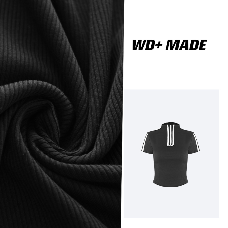 美式春夏时尚休闲上衣线条设计感女士修身短袖