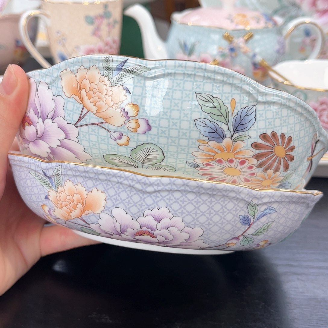 骨瓷两个汤菜盘————————-