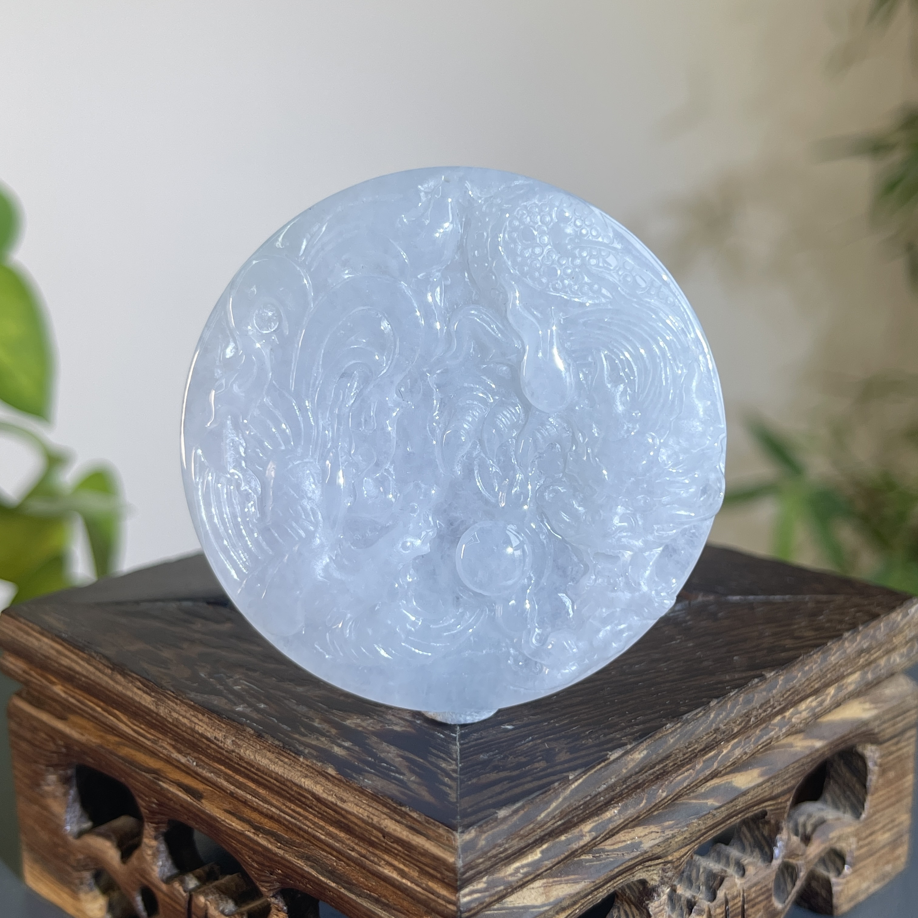 JCB13-84 天然缅甸A货翡翠 龙凤呈祥