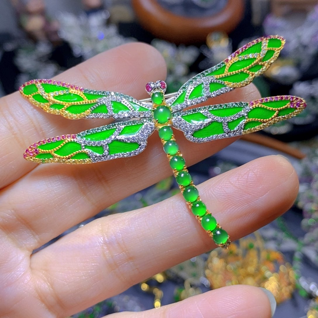 翡翠颈饰银S925镶嵌天然翡翠