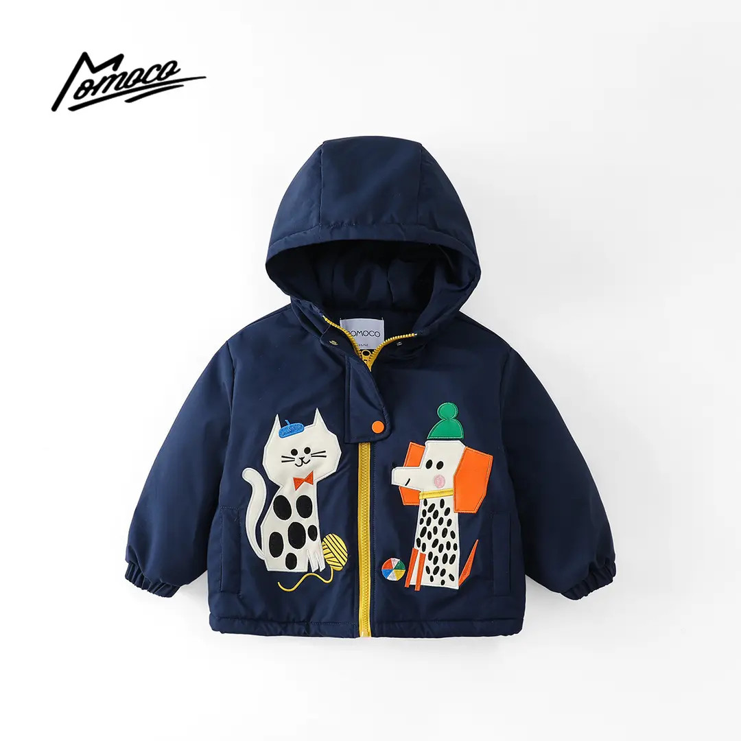 MOMOCO男童冬季新款休闲棉服休闲童趣棉服外套77430138019