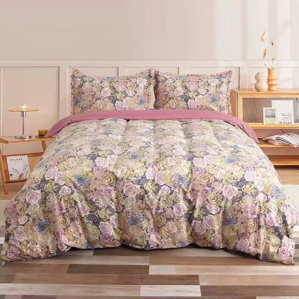 四件套 油画牡丹花 水洗棉加厚柔软四件套