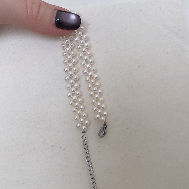 合金淡水珍珠手链定制图片款不延长手围14.5可戴不退换