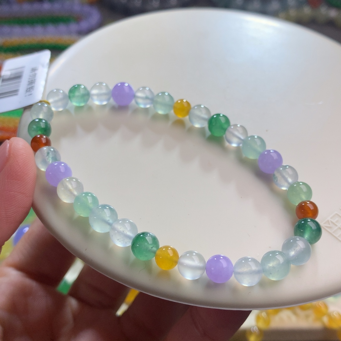 翡翠未镶嵌手链卡5～6.4