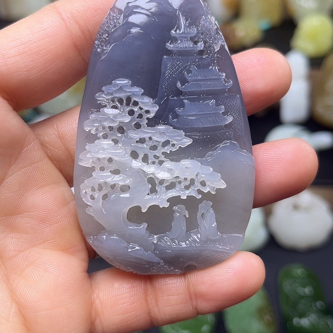 和田玉未镶嵌颈饰