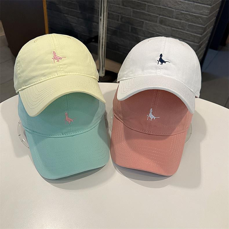 新款简约鸽子刺绣棒球帽鸭舌帽帽子春夏季遮阳宽檐显脸小女款男女