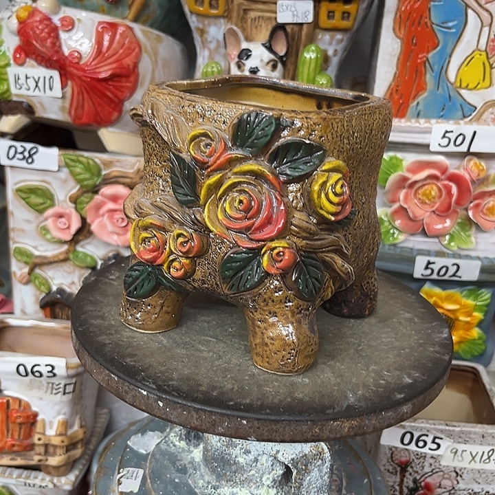 粗陶材质多肉花盆