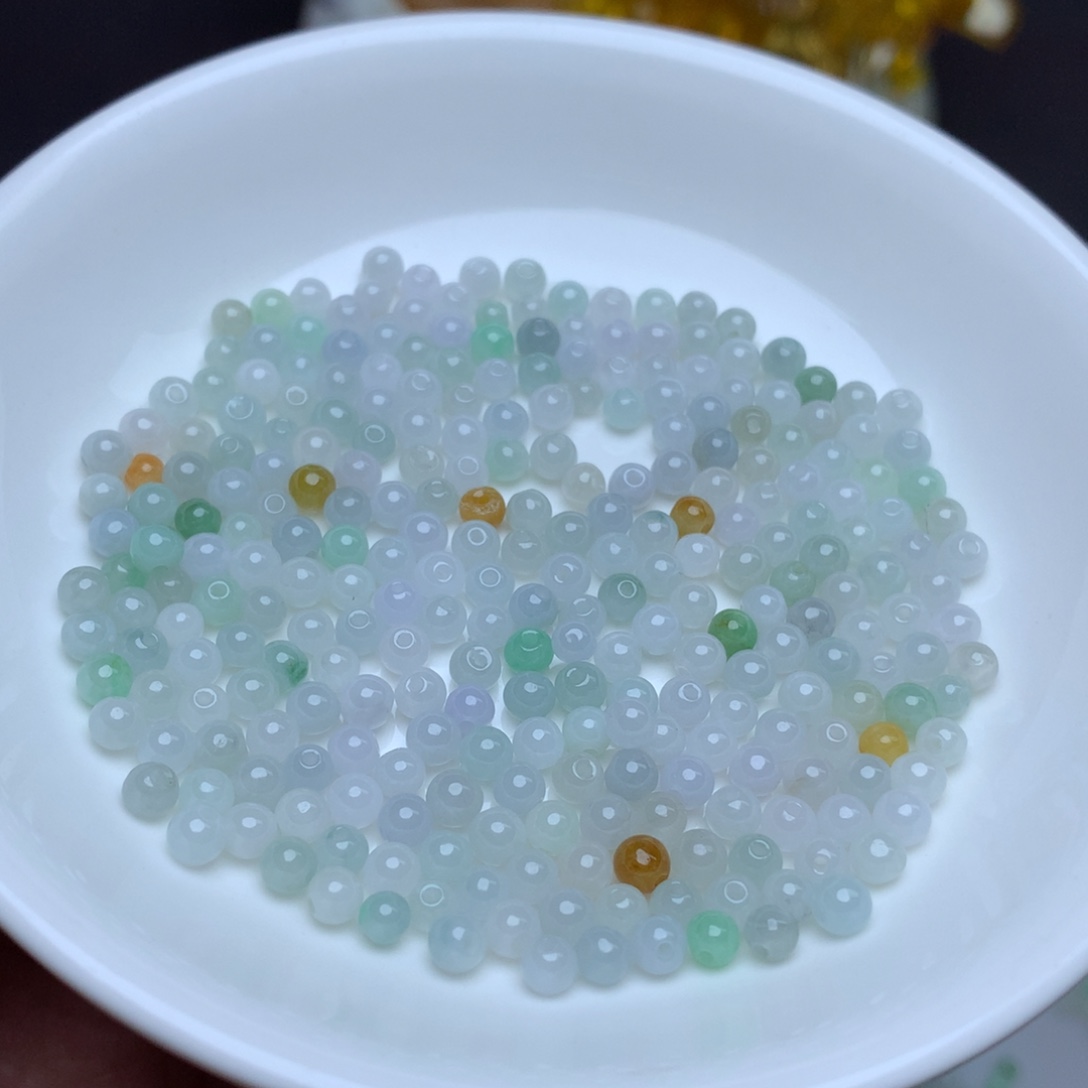 【闪购商品】翡翠手链未镶嵌卡3.8冰绿白100个