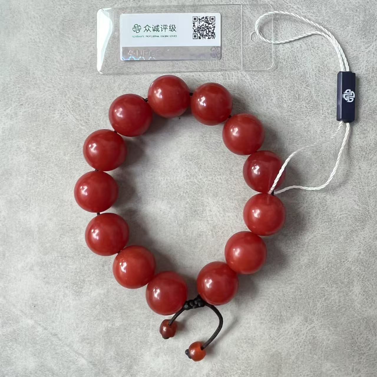 卡18圆珠红玛瑙手串 YZ0946［燕赵造物司］