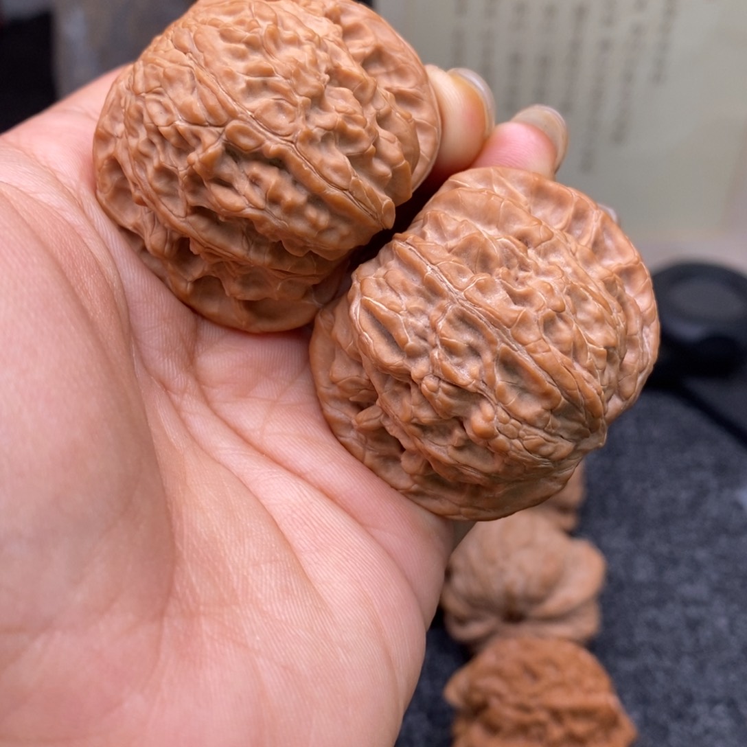 文玩核桃把件42磨盘