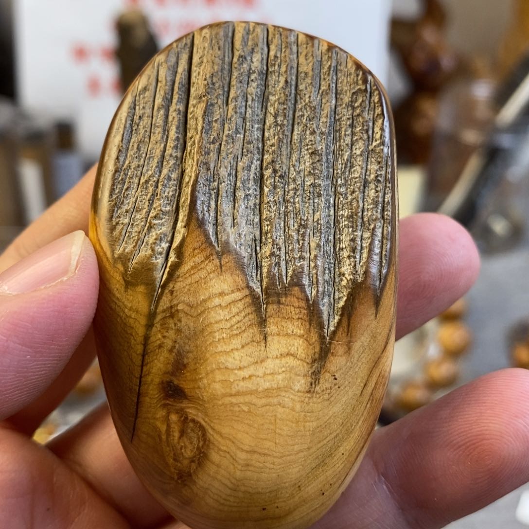 柏木（崖柏）把件6.8/4.0太行陈化黑油手把福利