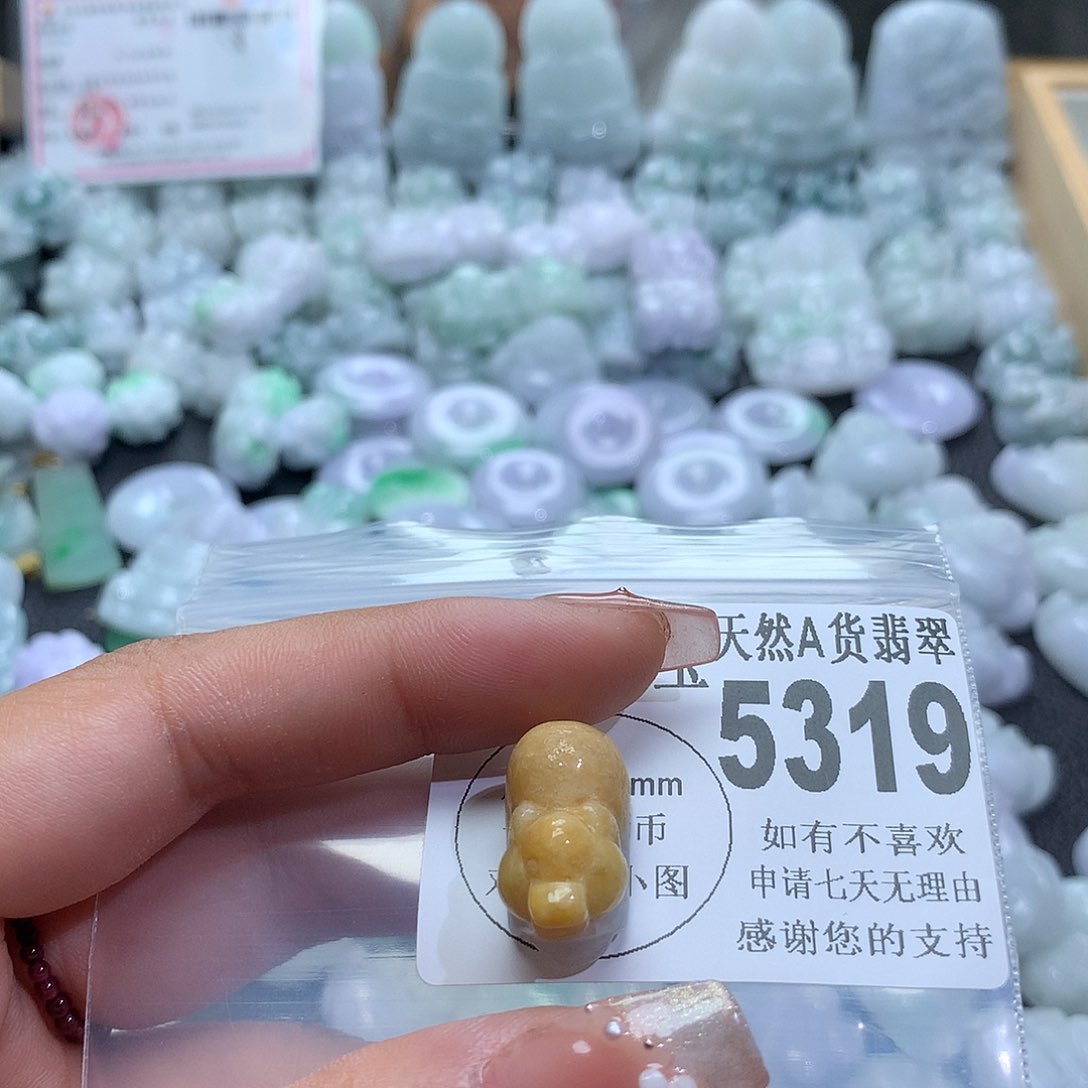 翡翠未镶嵌颈饰，