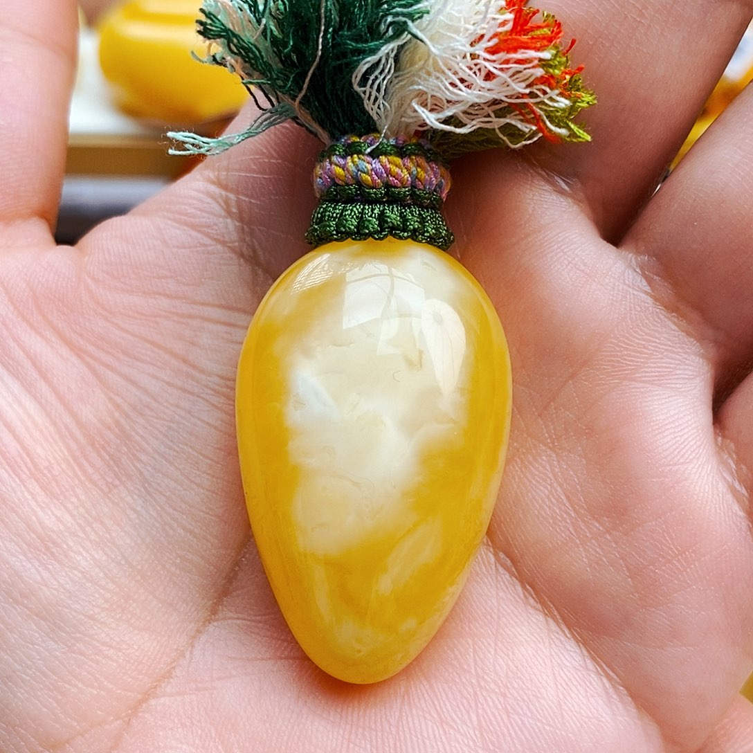 蜜蜡颈饰未镶嵌天然保真假一赔十2