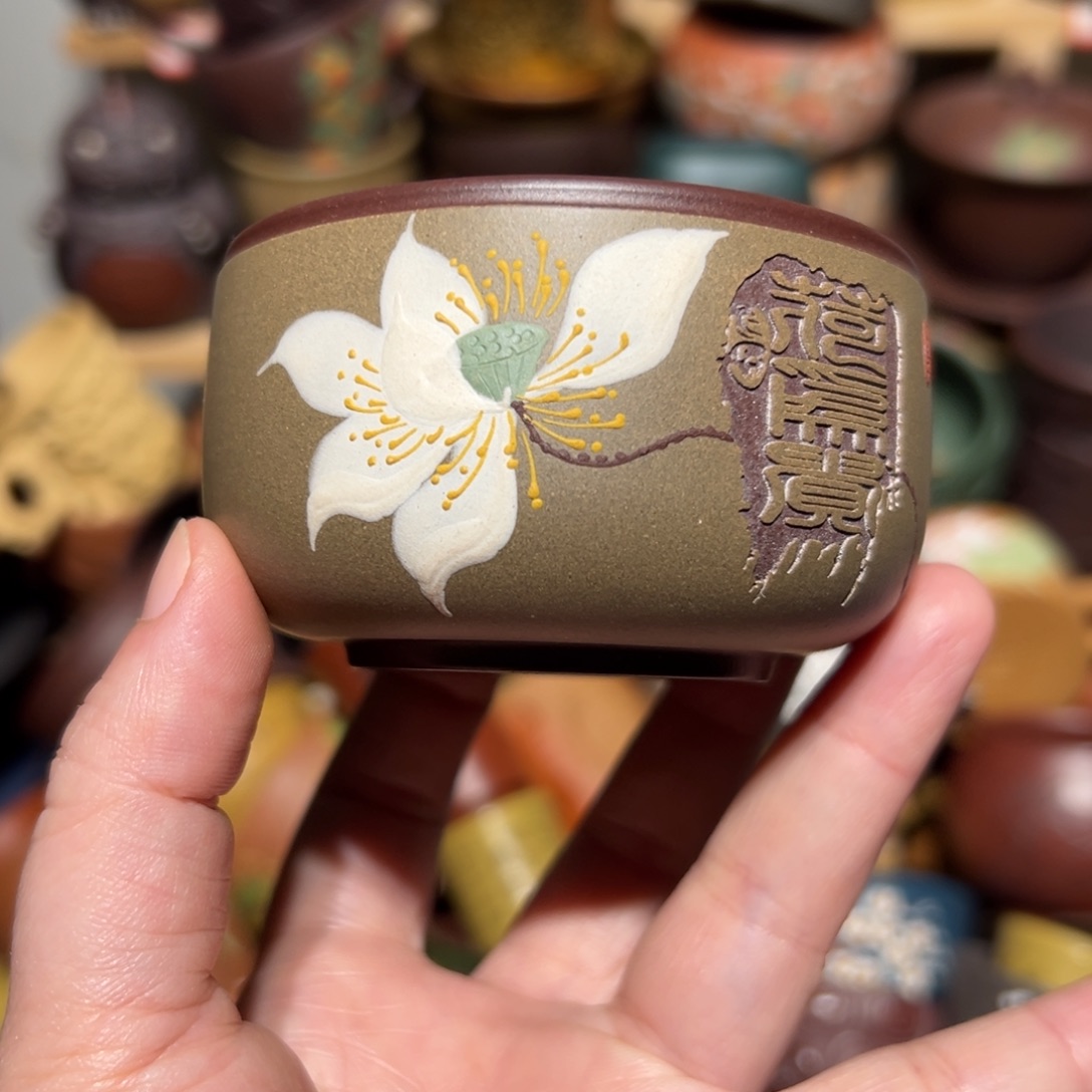 紫砂茶杯宜兴紫砂主人杯