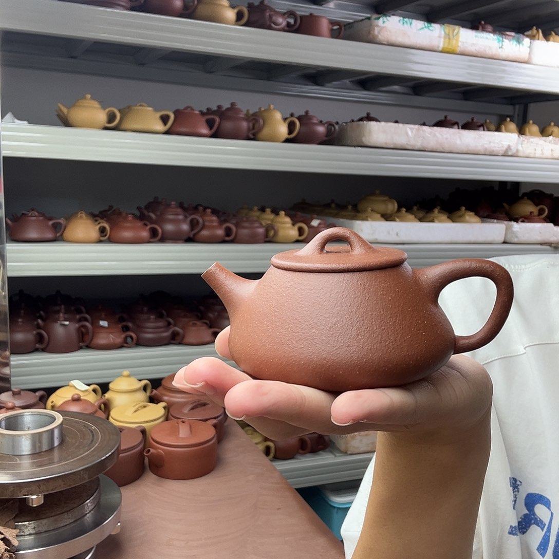 茶壶紫砂平盖石瓢