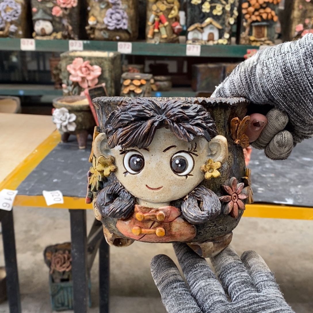 红陶霑**草青藤花器多肉花盆