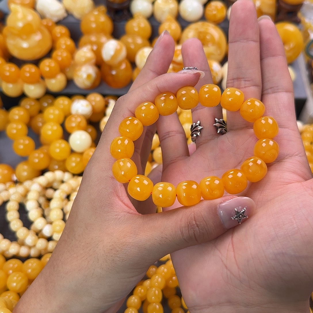 蜜蜡未镶嵌珠宝奇石同料13mm