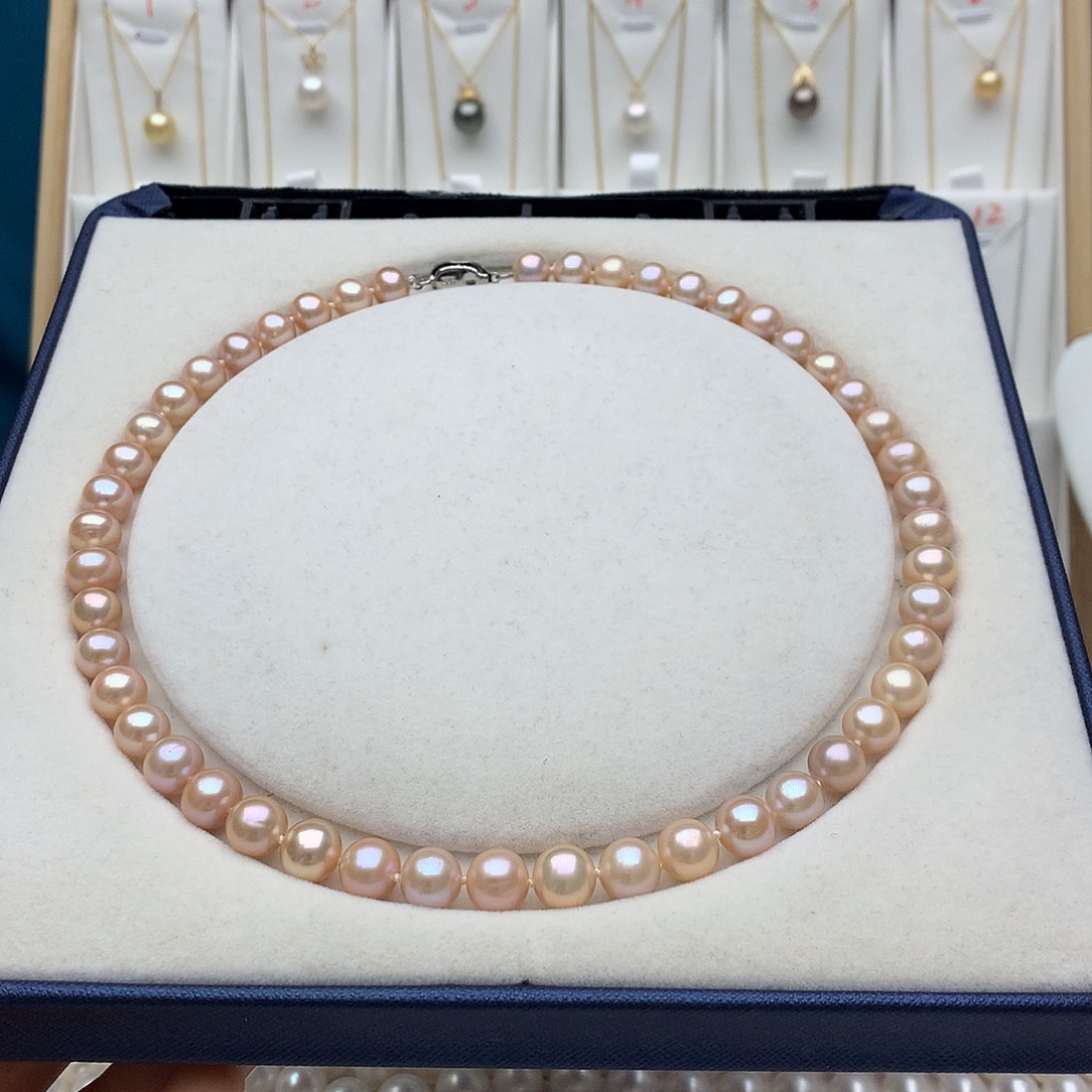 银S925镶嵌淡水珍珠项链