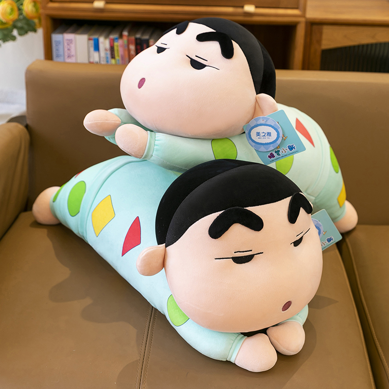 正版超萌高颜值蜡笔小新趴款睡衣玩偶公仔治愈系睡觉抱枕儿童礼物
