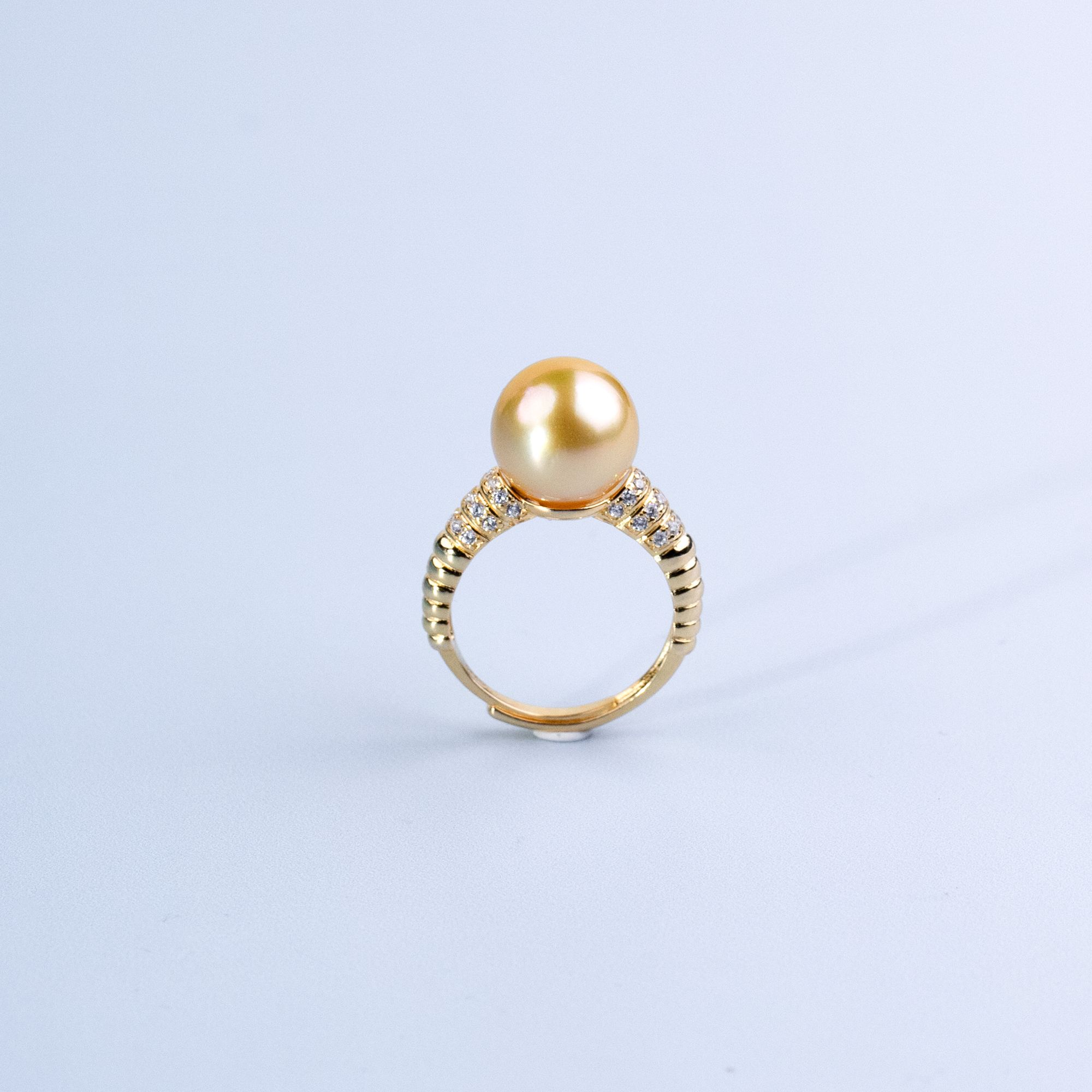 【胡兵珍选】GABLILY PREMIER海水珍珠S925银戒指11-12mm时尚百搭款