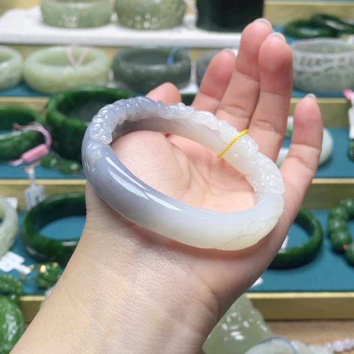 和田玉手镯56+圈口 编号21未镶嵌