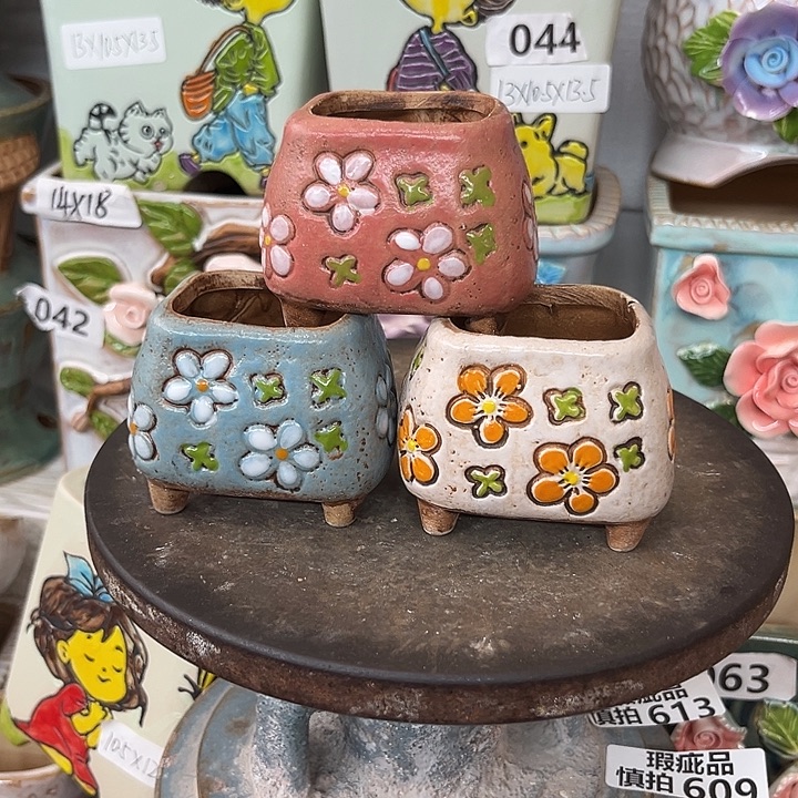紫砂花盆粗陶材质多肉花盆