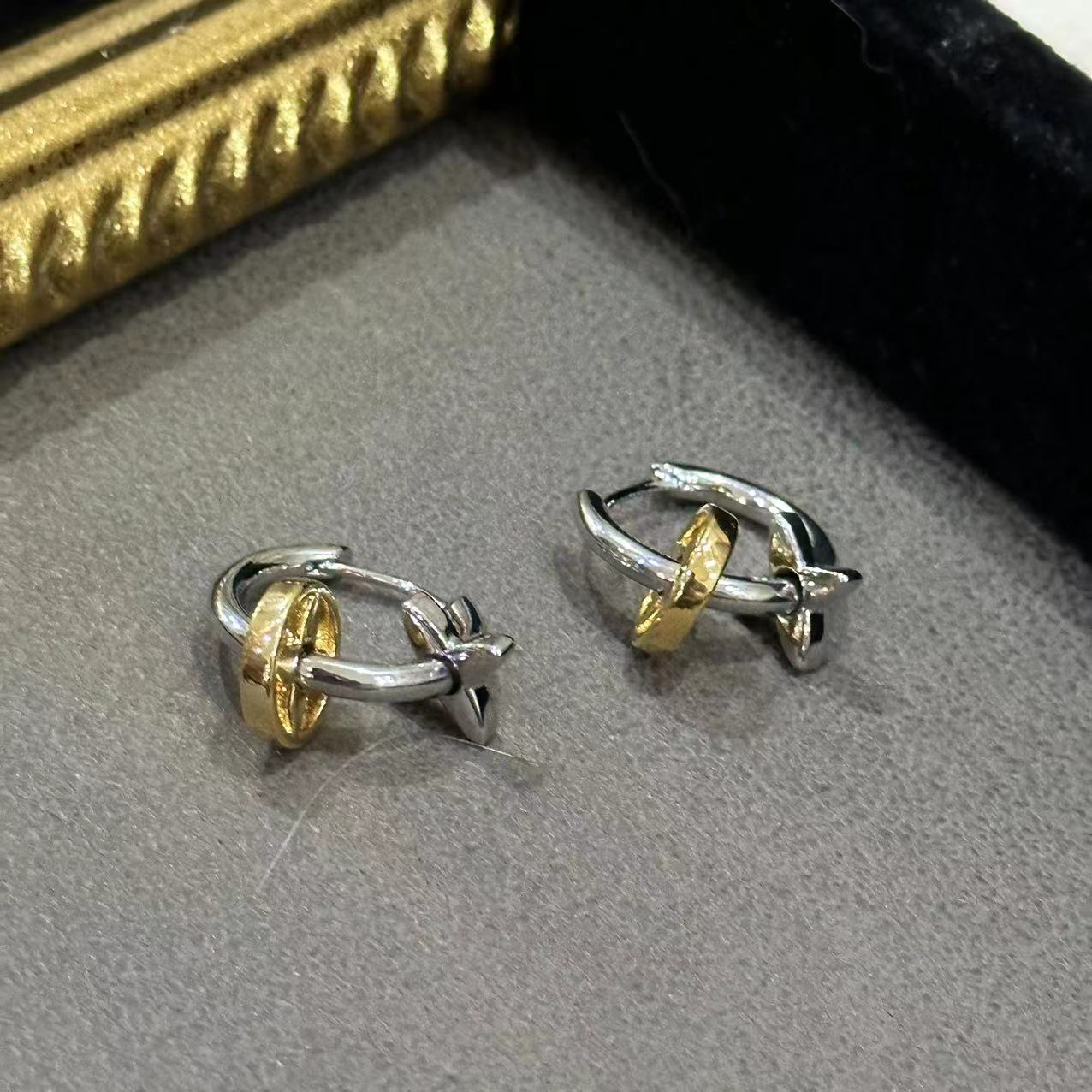 铜合金耳饰 撞色简约百搭耳饰-67129