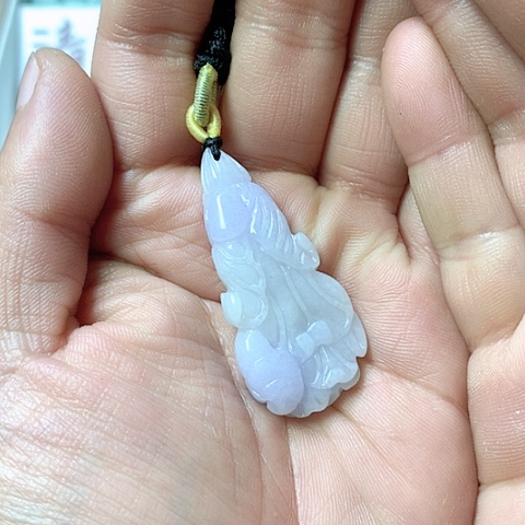 翡翠颈饰未镶嵌小**仙天然缅甸翡翠a货