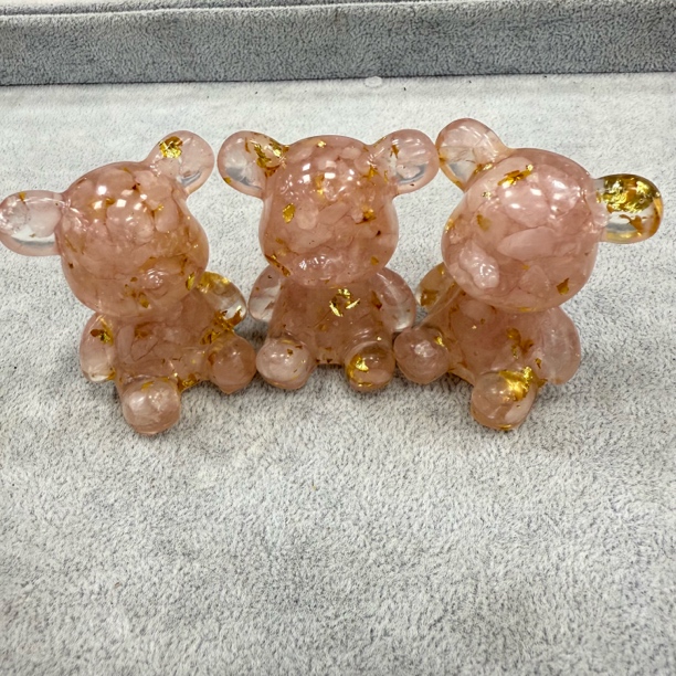 【书记甄选】原创粉水晶暴力熊摆件 多样式发一件 BB783