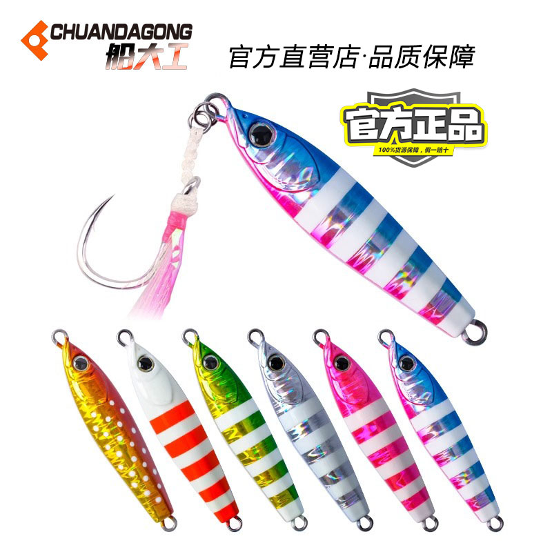 船大工JMS118新款钨钢大海钓远投路亚石斑速沉慢摇铁板饵小胖子