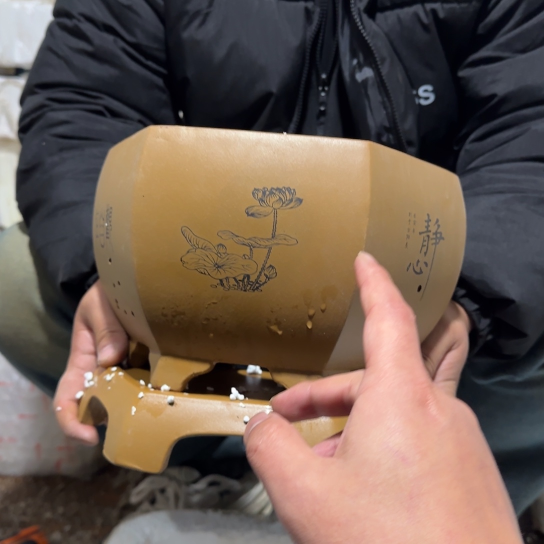 紫砂花盆口径25 高度20厘米