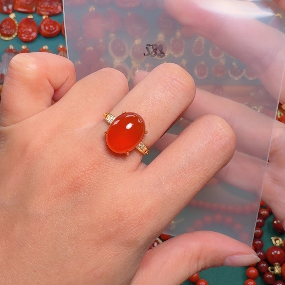 南红玛瑙南红银S925镶嵌