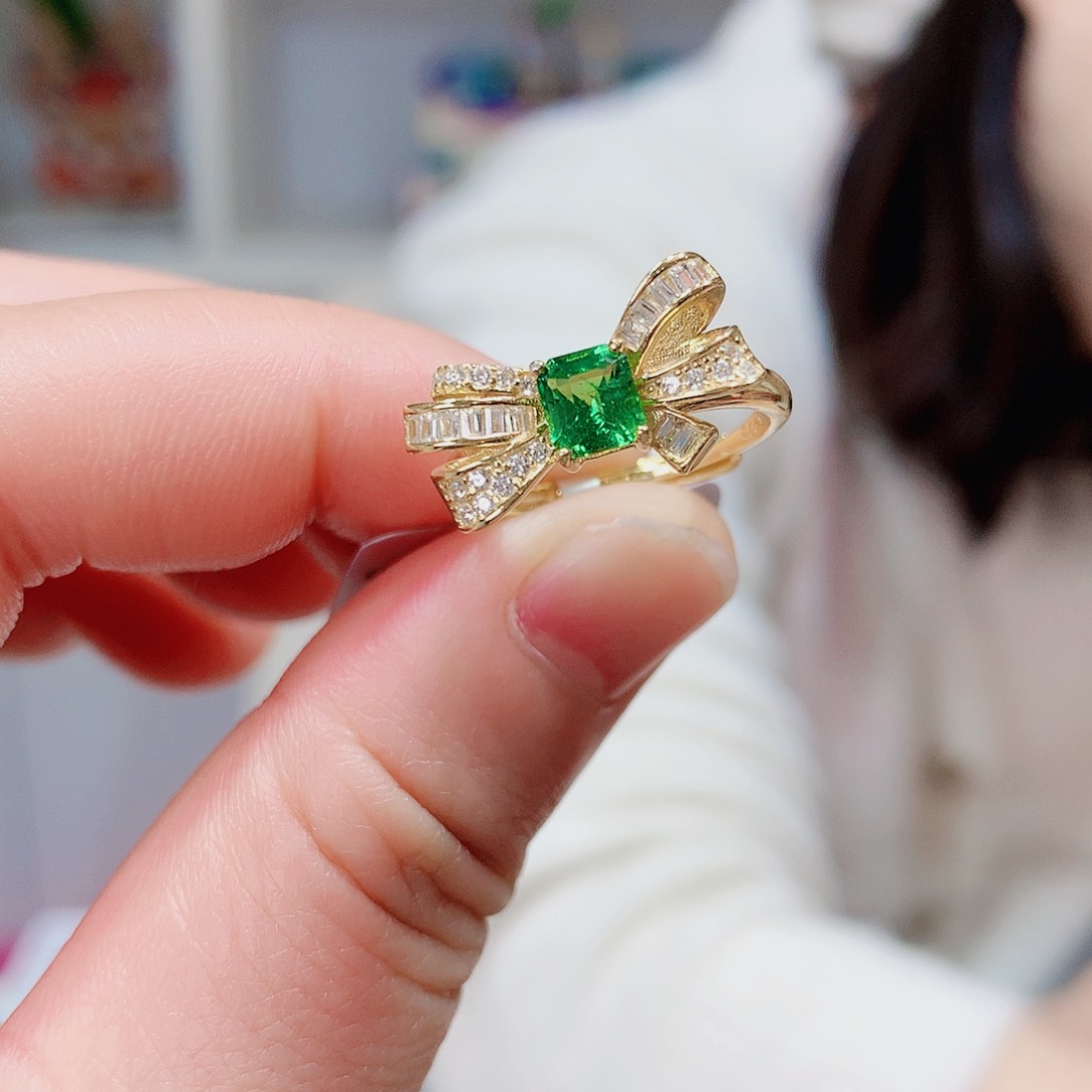 石榴石（沙弗莱）戒指银S925镶嵌