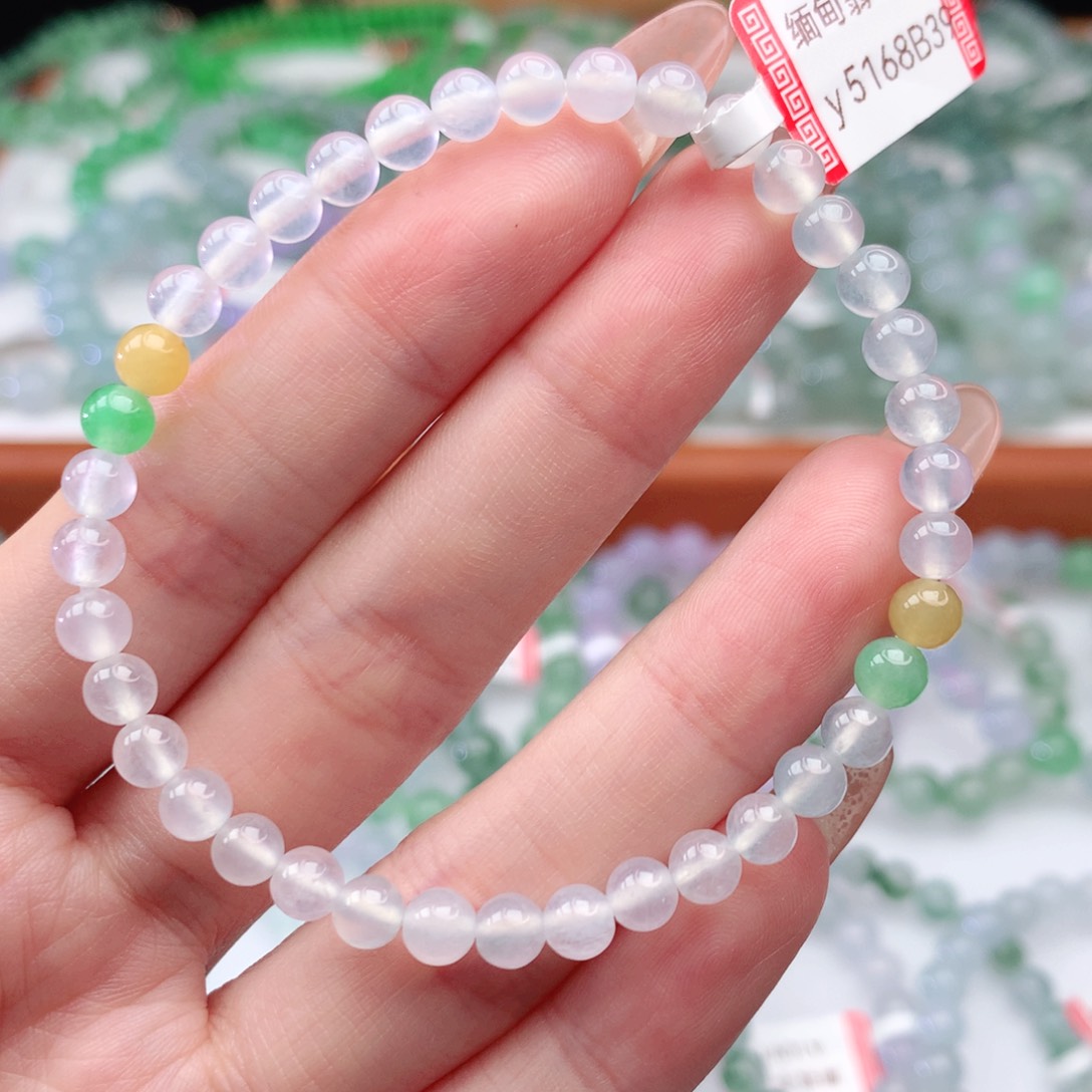 翡翠手链未镶嵌翡翠5mm