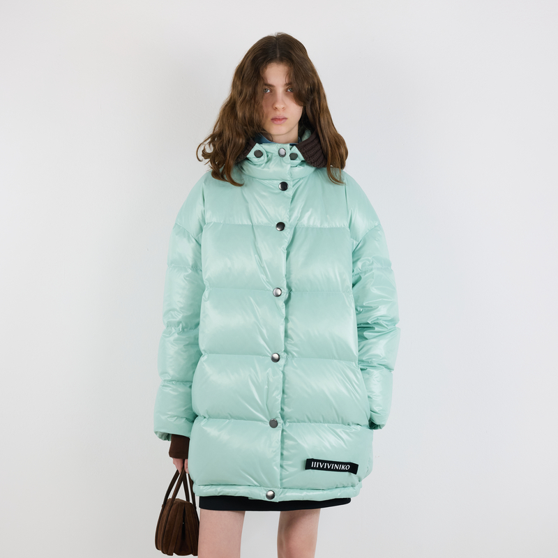 IIIVIVINIKO 2025AW 可拆卸毛织帽面包服M549101105E M549101101E