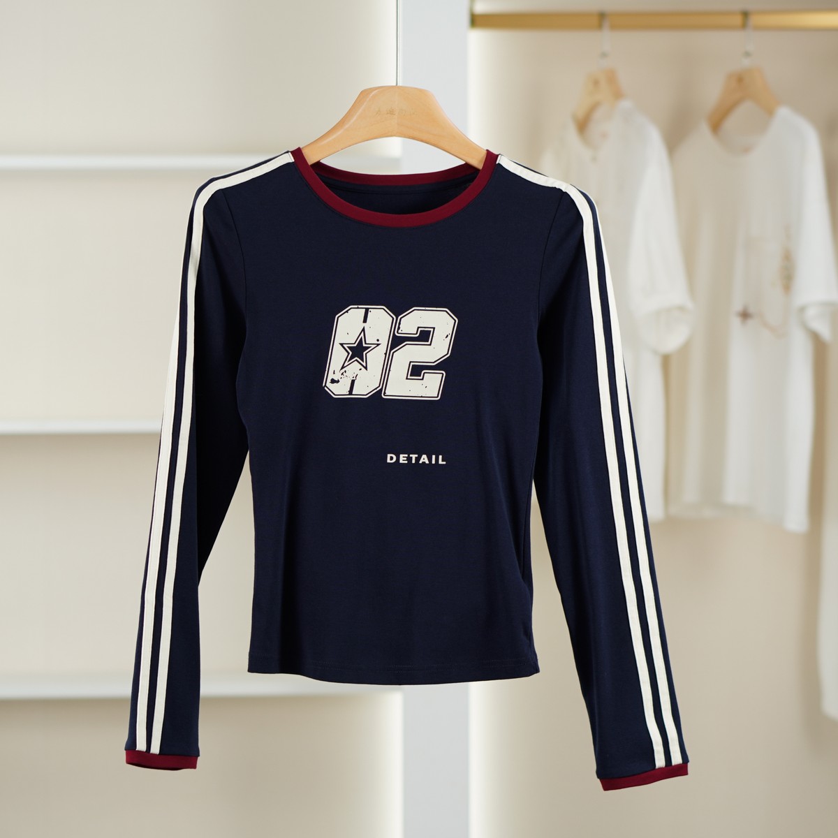 麦迪尚品【文M】51105848 休闲百搭圆领T恤春秋女装品牌折扣