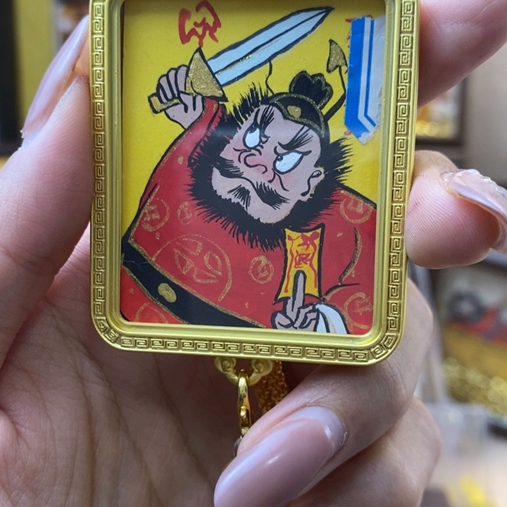 大***坤孤品朱砂奎爷动作加八方mimi双面车挂