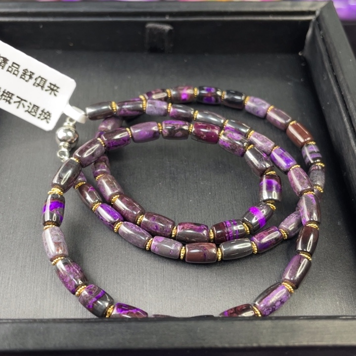 苏纪石（舒俱来）颈饰未镶嵌丝绒