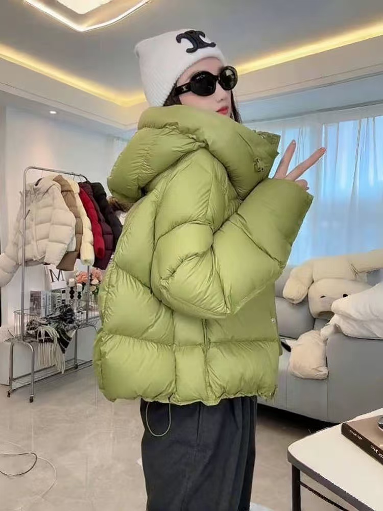 秋冬新款泡芙龟背短款时尚加厚连帽女士面包棉服808