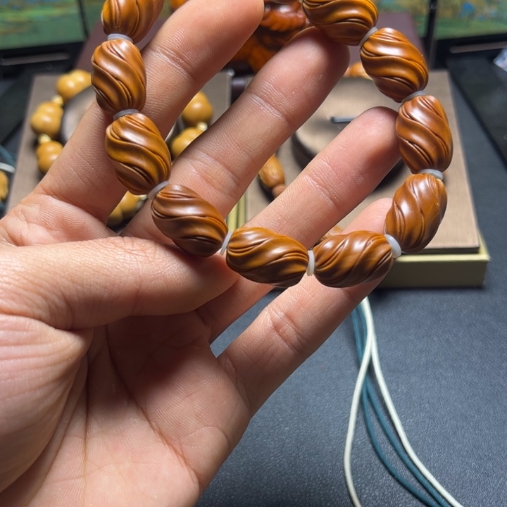 橄榄核手串/手链橄榄核雕扭转乾坤微瑕