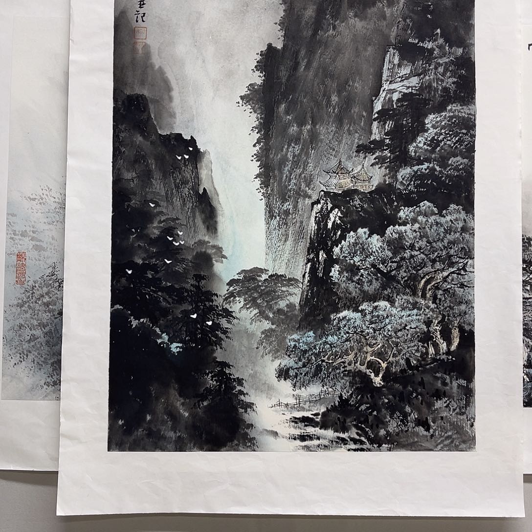 国画黎俸禄68/45水墨山水