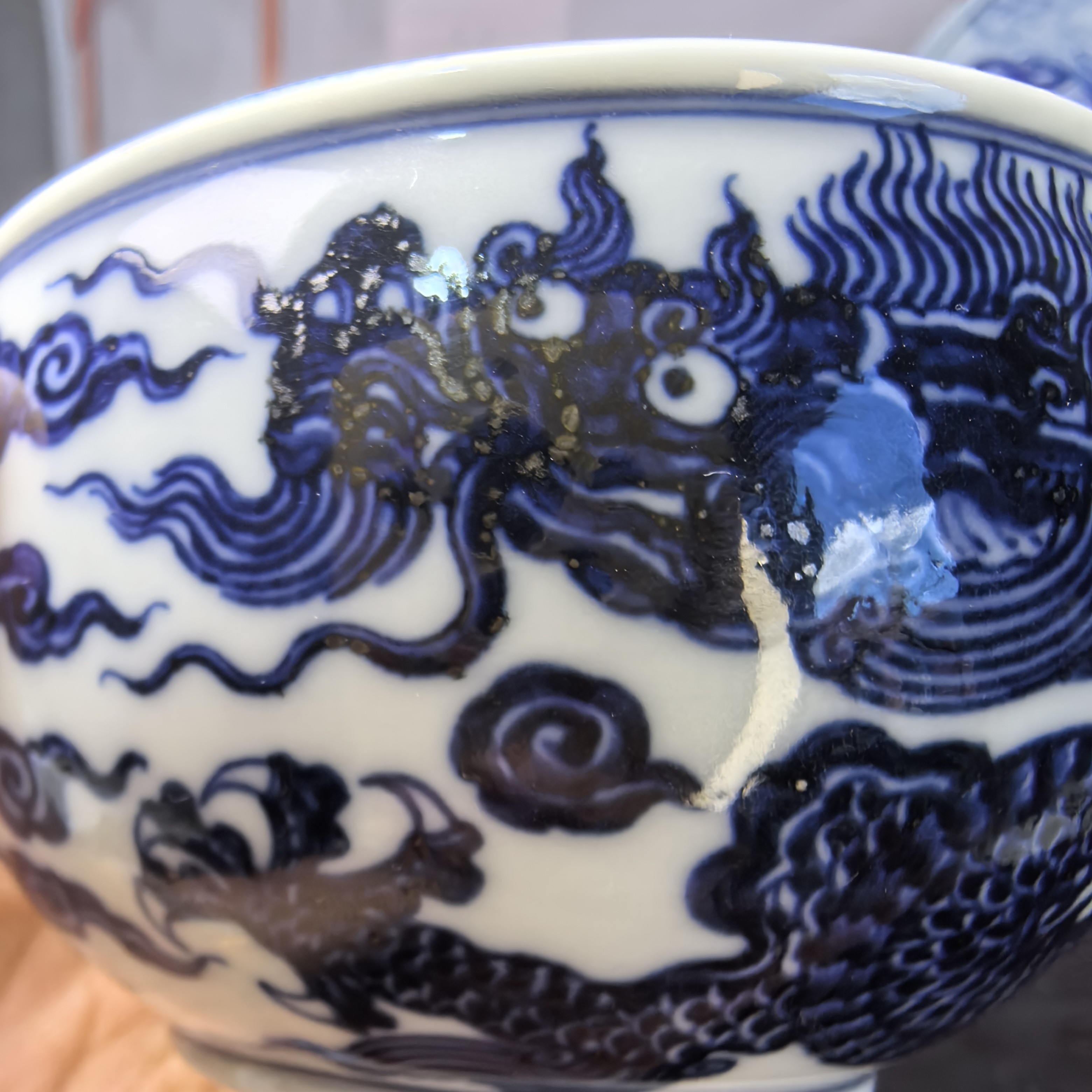 纯手绘仿明单龙圆融杯150-160ml