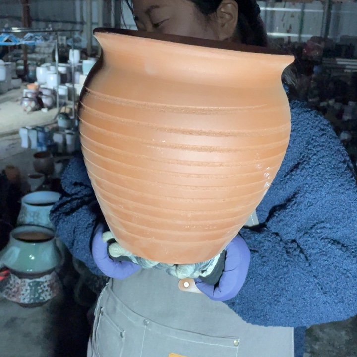 紫砂花盆口24高27正品正品