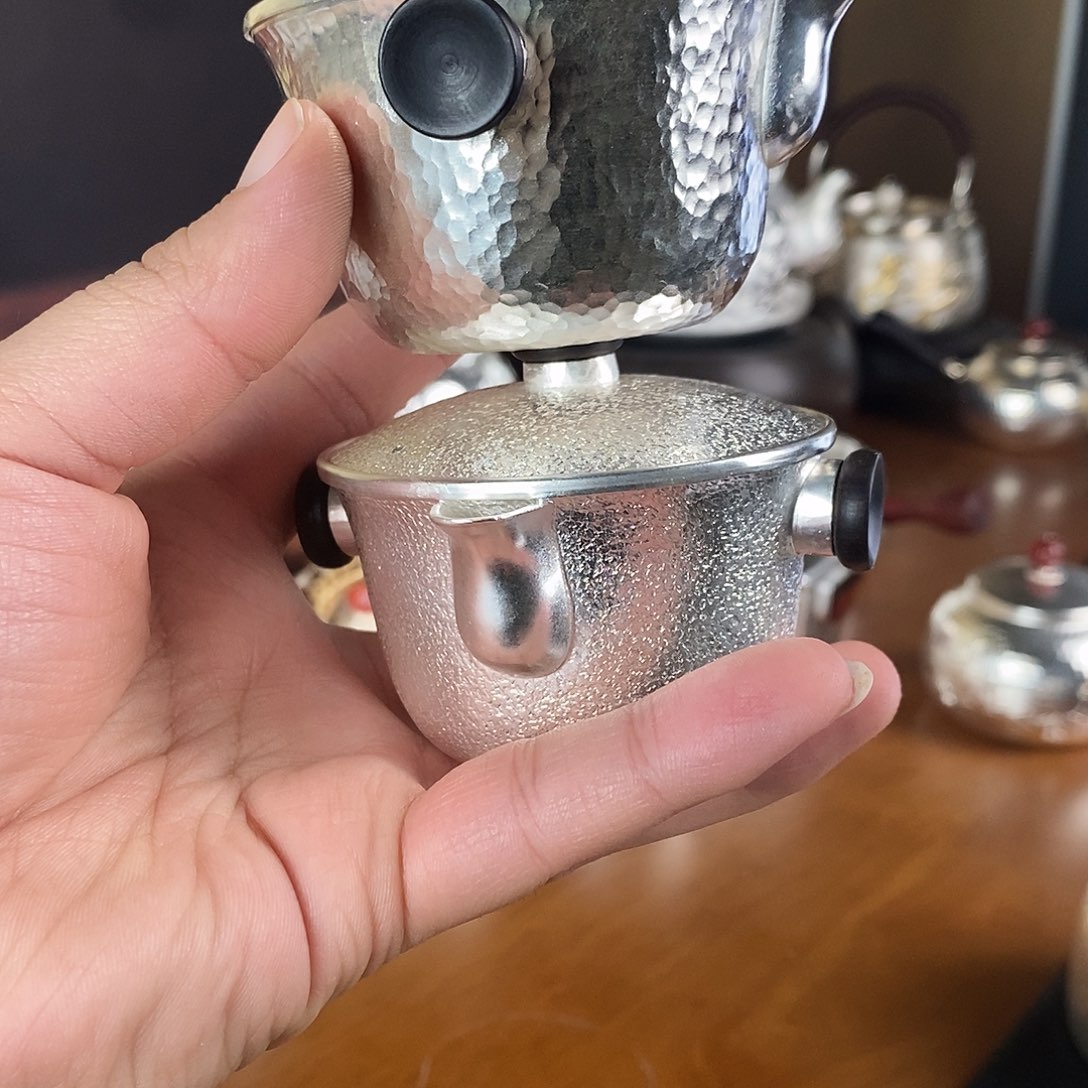一***植手工制作茶壶银衣壶