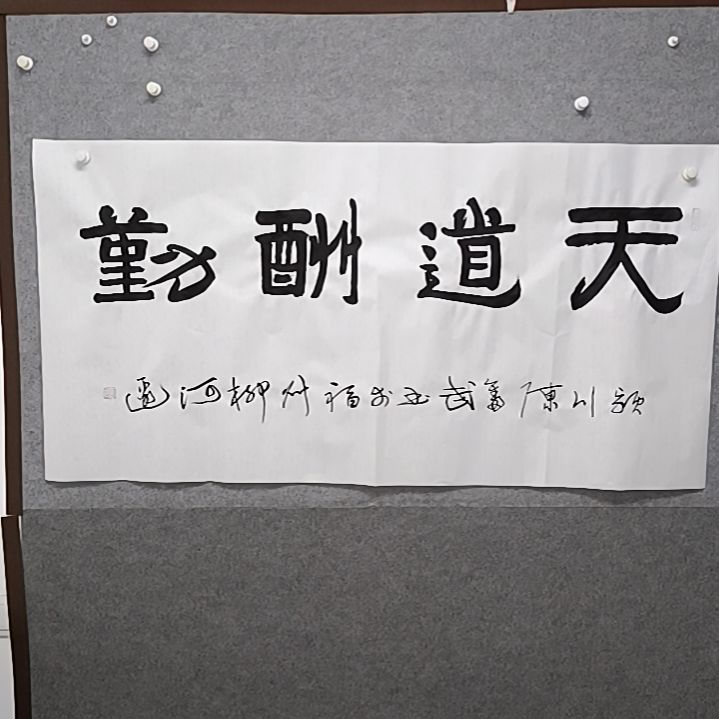 书法天道酬勤力辨体书法作品