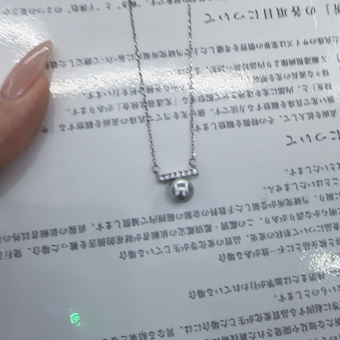 颈饰银S925镶嵌海水珍珠