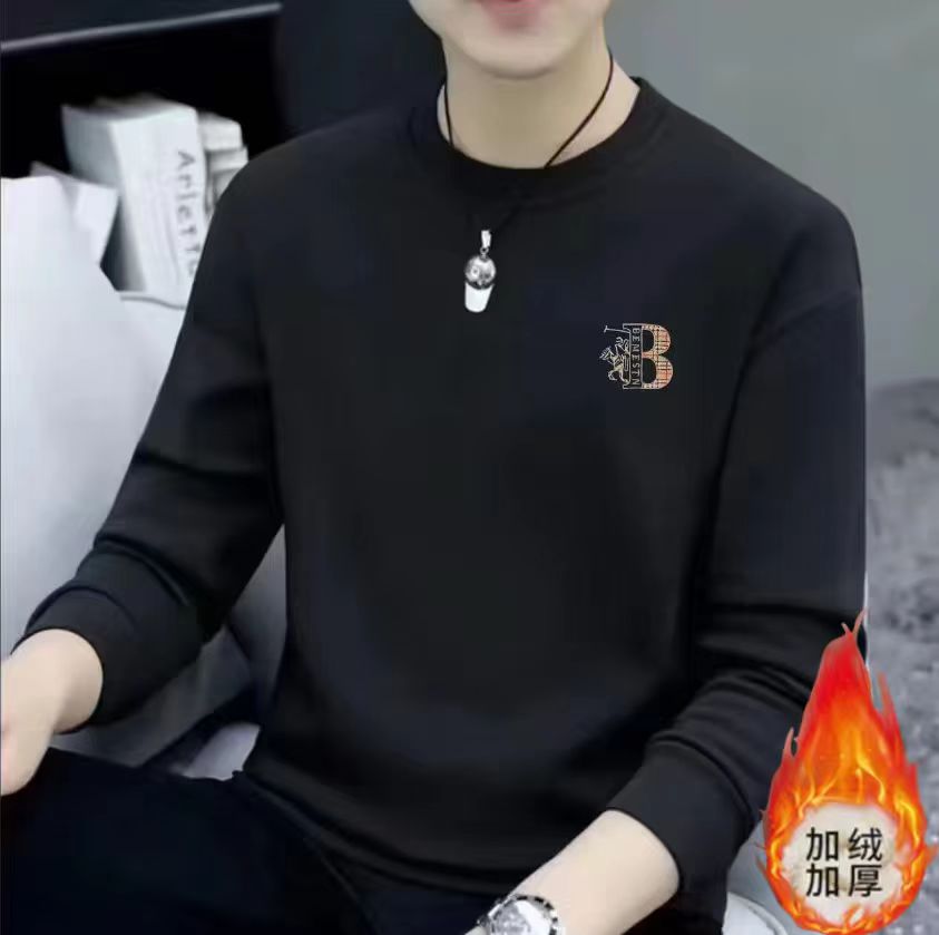 【加绒款】]2025秋冬加绒圆领长袖卫衣运动时尚简约百搭男女同款12