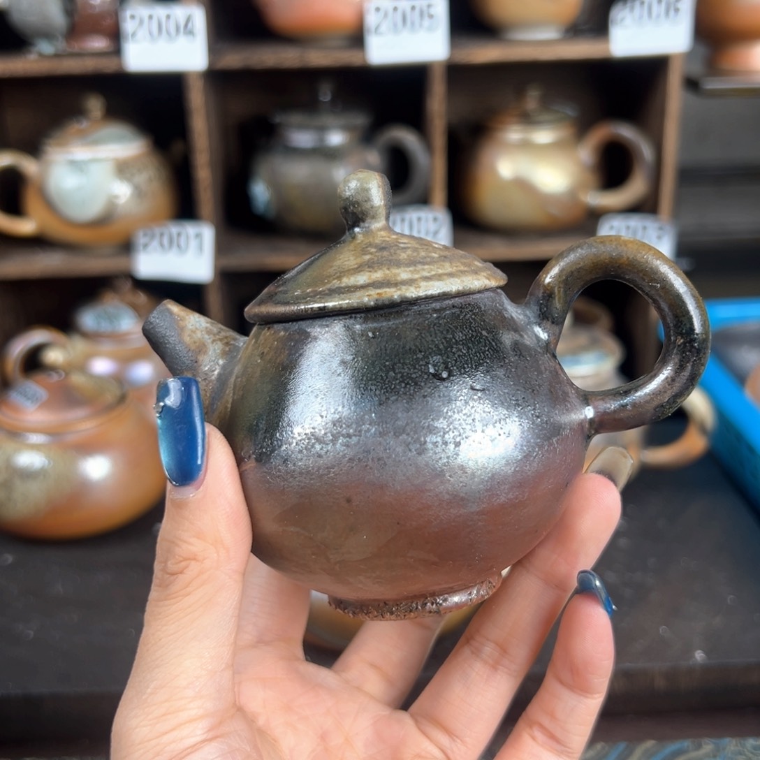 杯走*柴烧茶器细陶壶