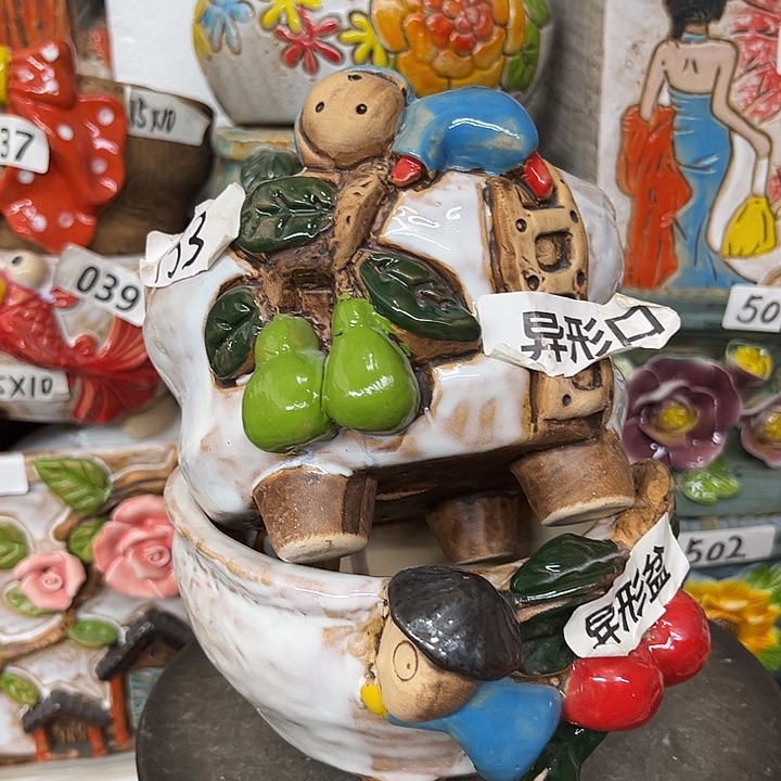 粗陶材质多肉花盆