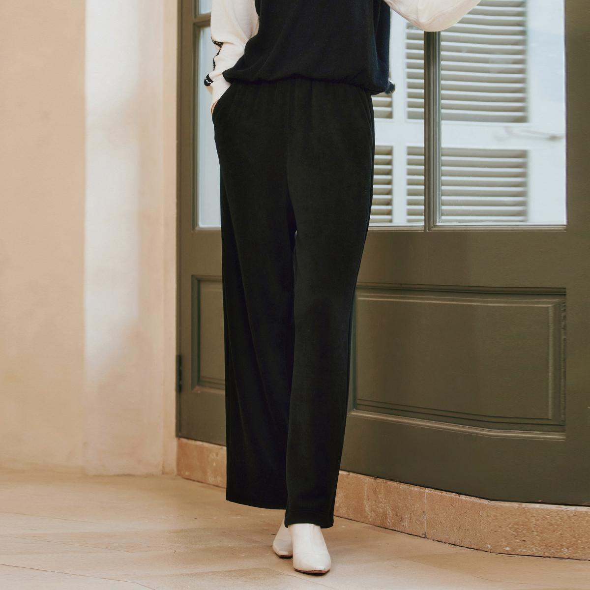 歌蒂诗冬专柜新款休闲百搭宽松舒适简约直筒阔腿裤秋冬8E42K3198